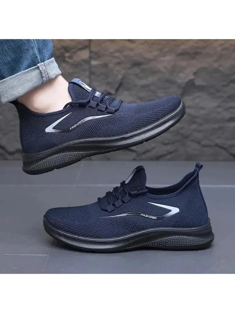 Nefes alabilen Hava Örgü Üst Slip On Ayakkabı Esnek Yumuşak Kaymaz Taban Günlük Koşu Eğitmenleri Tüm Sezon Günlük Giyim için — image 2