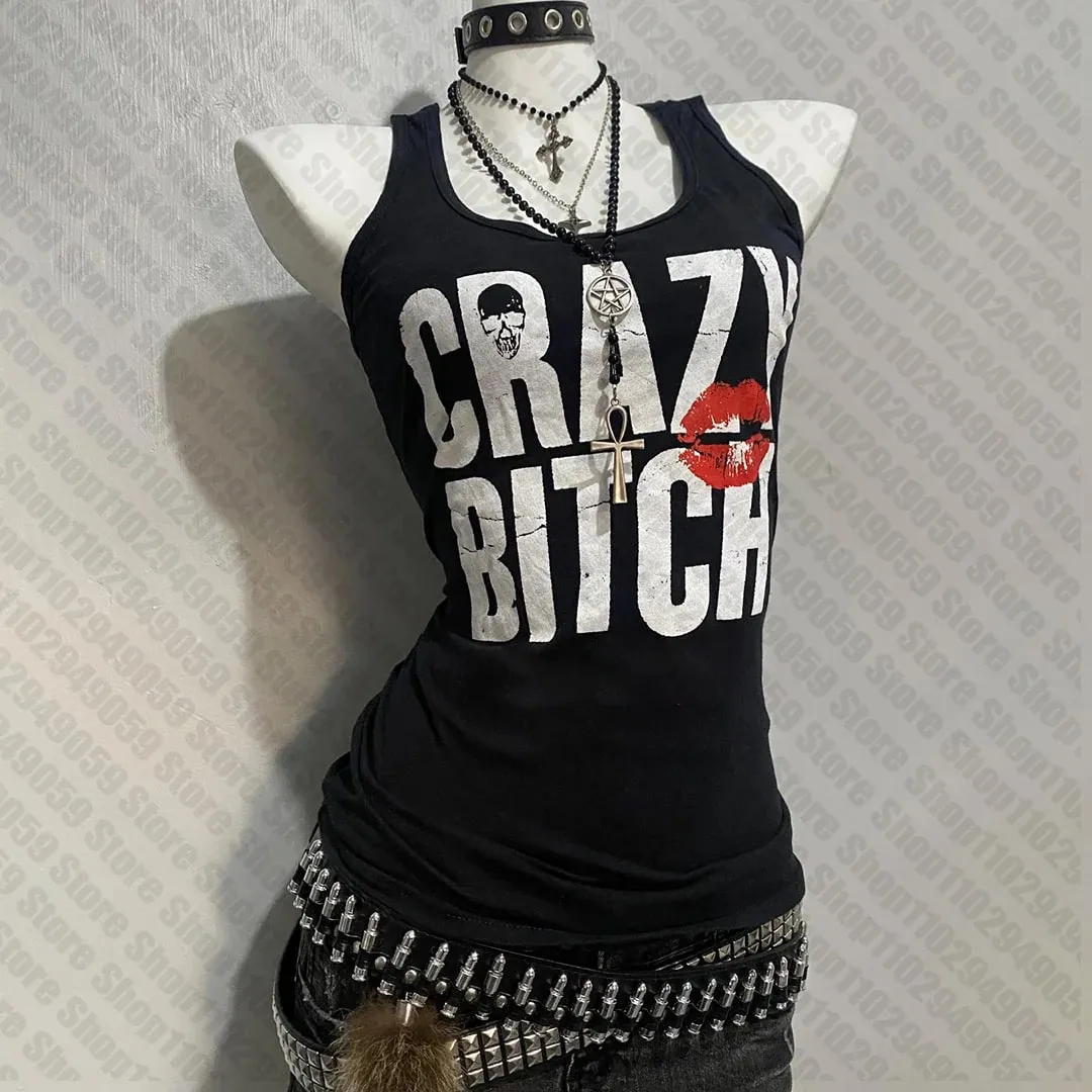 Aesthetic Clothing Crop Top Woman 2000s Y2k Tops With Suspenders Grunge Clothes Y2k Summer Women's Corset Harajuku Tanks & Camis