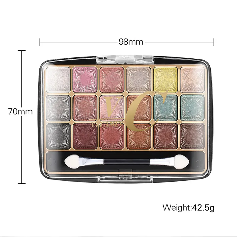 18 Colors Glitter Eyeshadow Palette Long Lasting Korean Eye Makeup Matte Shimmer Pigment Nude Eyeshadow Palette Cosmetics — image 6
