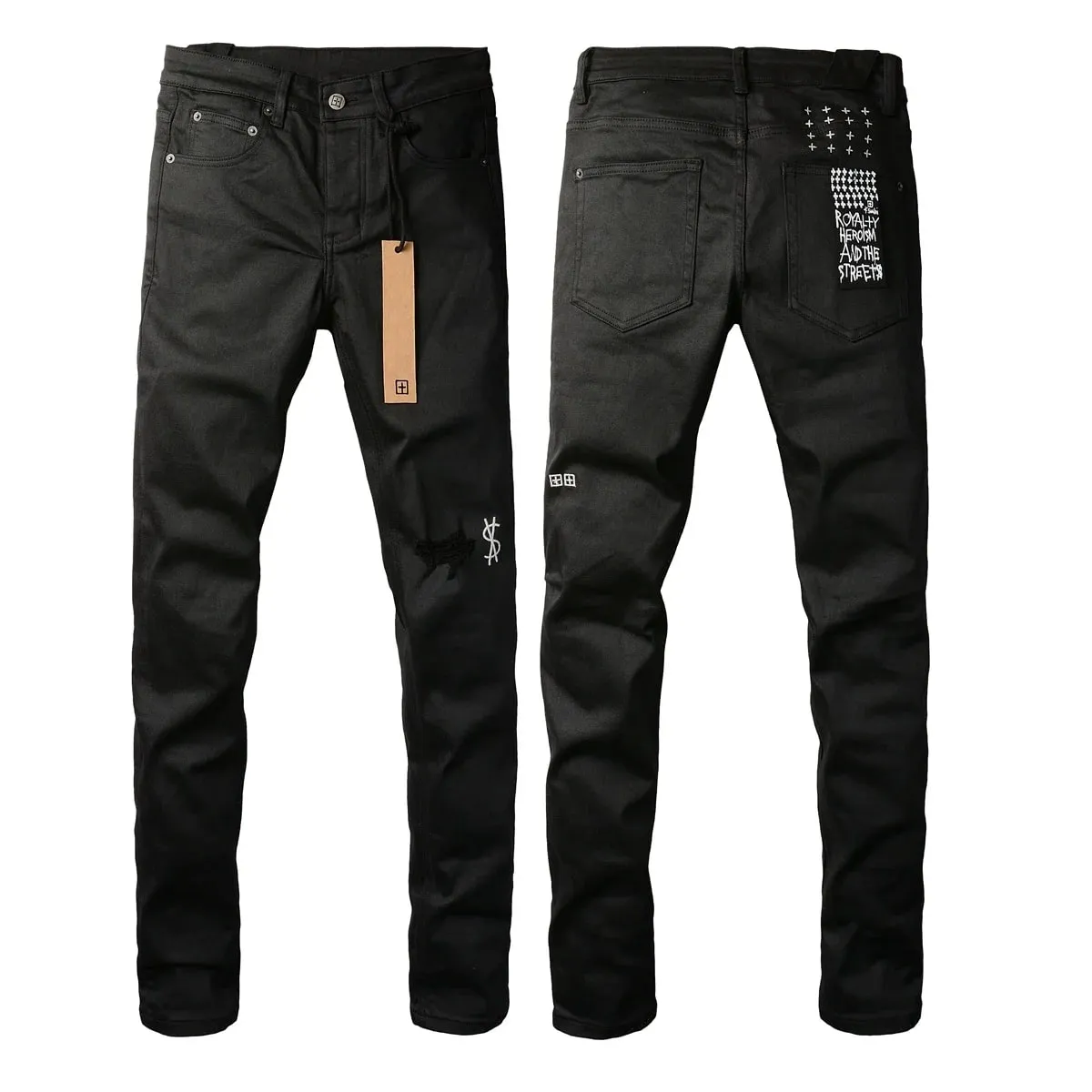 2026 New Arriva Men's Premium White Skinny Jeans Clean Fit Denim Pants High Street Fashion Trousers
