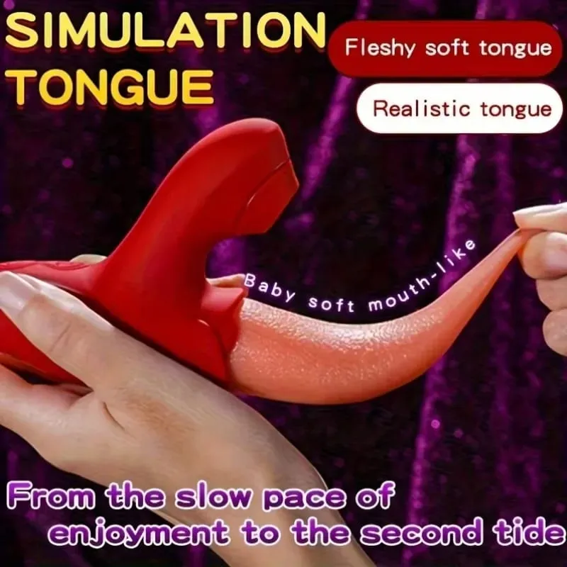 Napakahusay na Sucking Vibrator para sa Babae Dila Dila Clitoris Stimulator Sucker Vagina Massager Masturbation Pang-adultong Sex Toys Mga Laruan — image 4