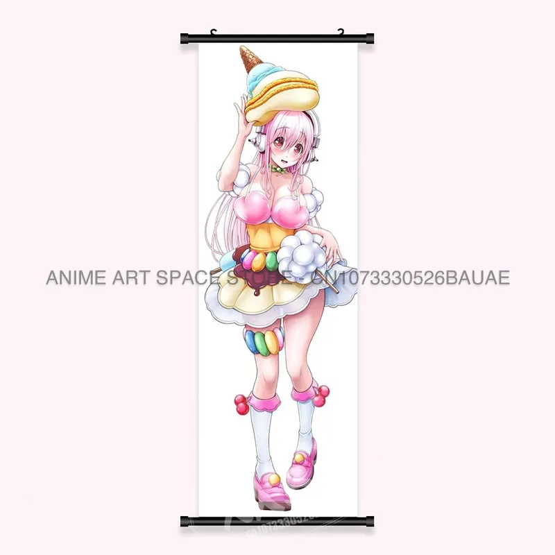 Video game Wall Artwork Canvas Scrolls Picture Anime Movie Role Poster Hanging Painting Print Home Decoration For SUPER SONICO