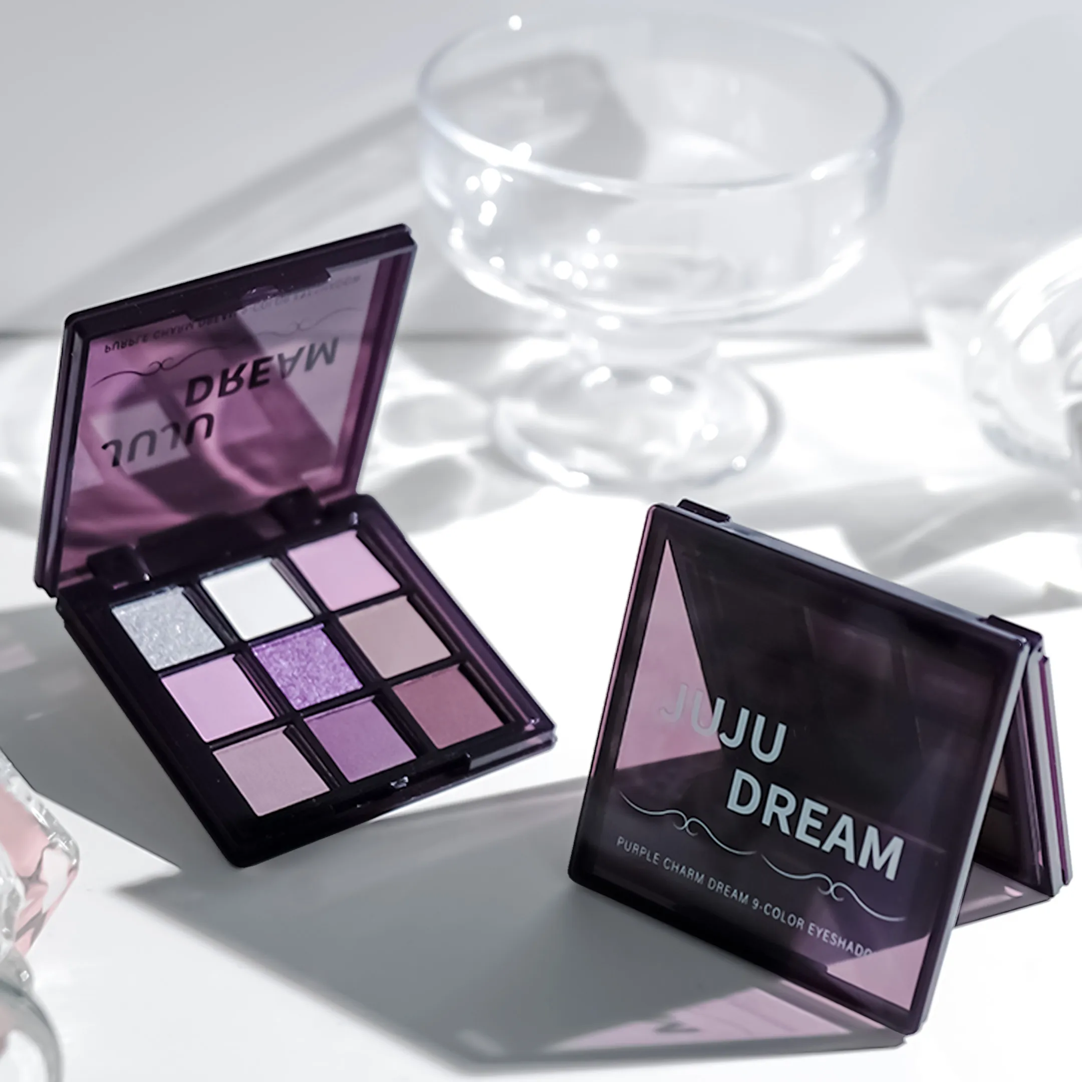 Palette di ombretti nove tonalità di trucco perlato fumoso opaco perlescente viola scuro glitterato a prezzi accessibili — image 7