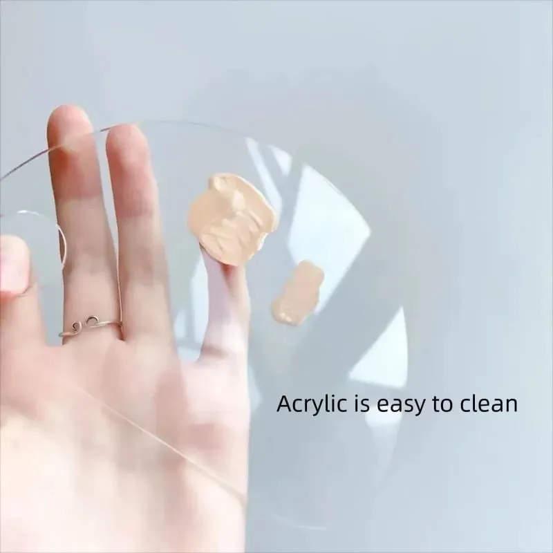 New Foundation Tray Transparent Acrylic Palette Tool Mixing Makeup Palette Makeup Spatula Artist Equipment Makeup Mixer CZYJ04 — image 6