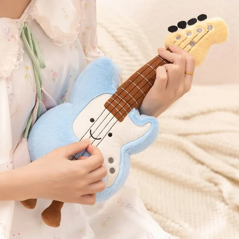 Musical Instrument Plush Toy Stuffed Kawaii Adorable Saxophone Bass White Piano Humanoid Doll with Legs Decor Gift