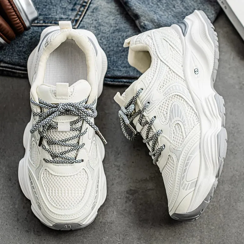 Men's casual sneakers spring summer new breathable soft-sole anti-slip outdoor running shoes fashion students speed sports shoes