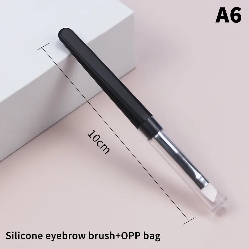 ★▲1PC Portable Eyeshadow Makeup Brushes Travel Size Makeup Brushes Eyebrow Silicone Glit Essential Cosmetic Tools With Lid — image 9