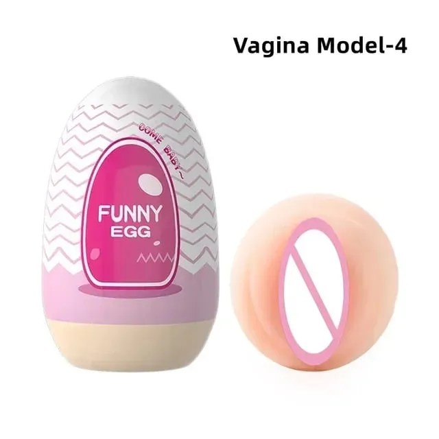 Egg Portable Stimulator Penis Massager Soft Rubber Adult Sex Toys para sa Mga Lalaki Makatotohanang Vagina Pocket Pussy Mini Cups Masturbator — image 8