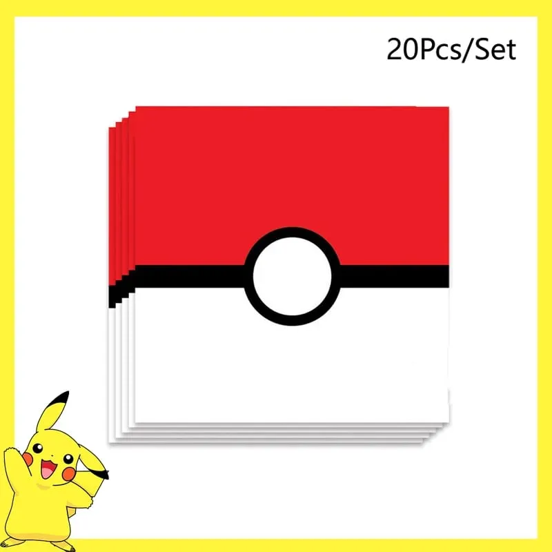 Pokemon Birthday Party Decoration Pikachu Disposable Tableware Cup Napkin Plate Tablecloth Baby Shower Cake Topper Flag Balloons — image 8