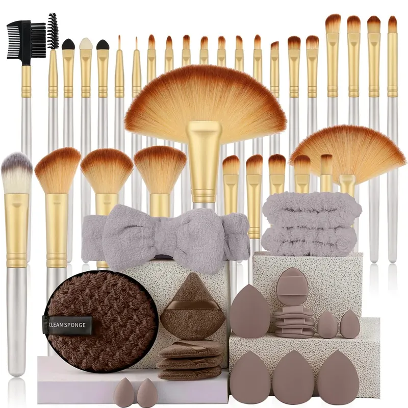 32Pc Makeup Brush Set Cosmetic Tools for Powder Eye Shadow Foundation Blush Blending Beauty Makeup Brush Kit for Makeup Starters — image 9