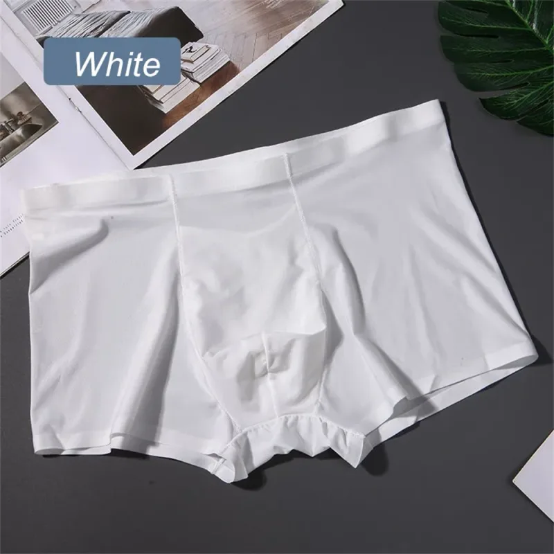 3PCS Mataas na Kalidad ng Panlalaking Ice Silk na Kasuotang Panloob sa Tag-init na Manipis Makahinga na Seamless na Panty Sexy na Panlalaking Panloob na Plus Size — image 15