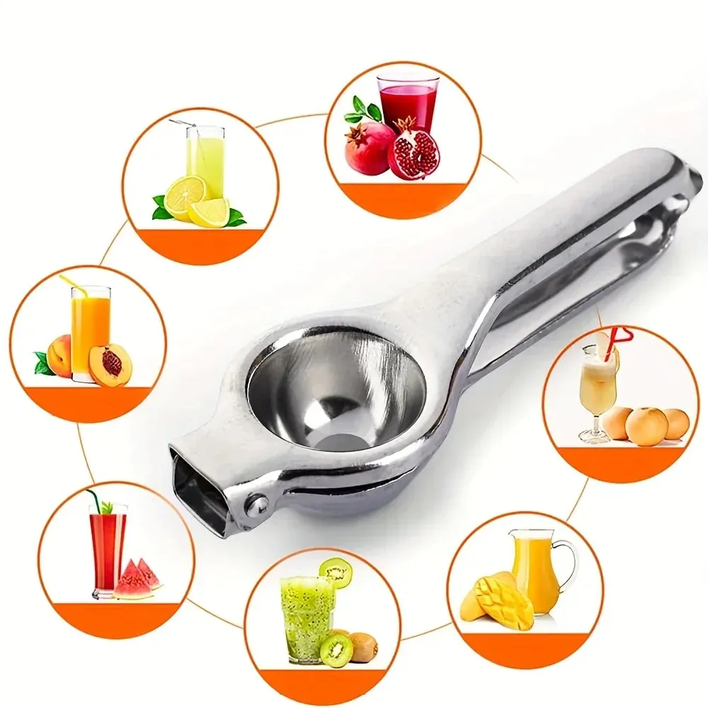1pc Stainless Steel Lemon Juicer - Manual Efficient Juice Press Easy to Use for Home & Commercial Use Fits Various Fruits — image 2