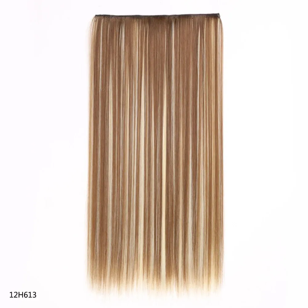 Syntetické prodloužení vlasů jednodílné s klipem 5Clips v dlouhé rovné vlasy blond pro ženy každodenní použití — image 11