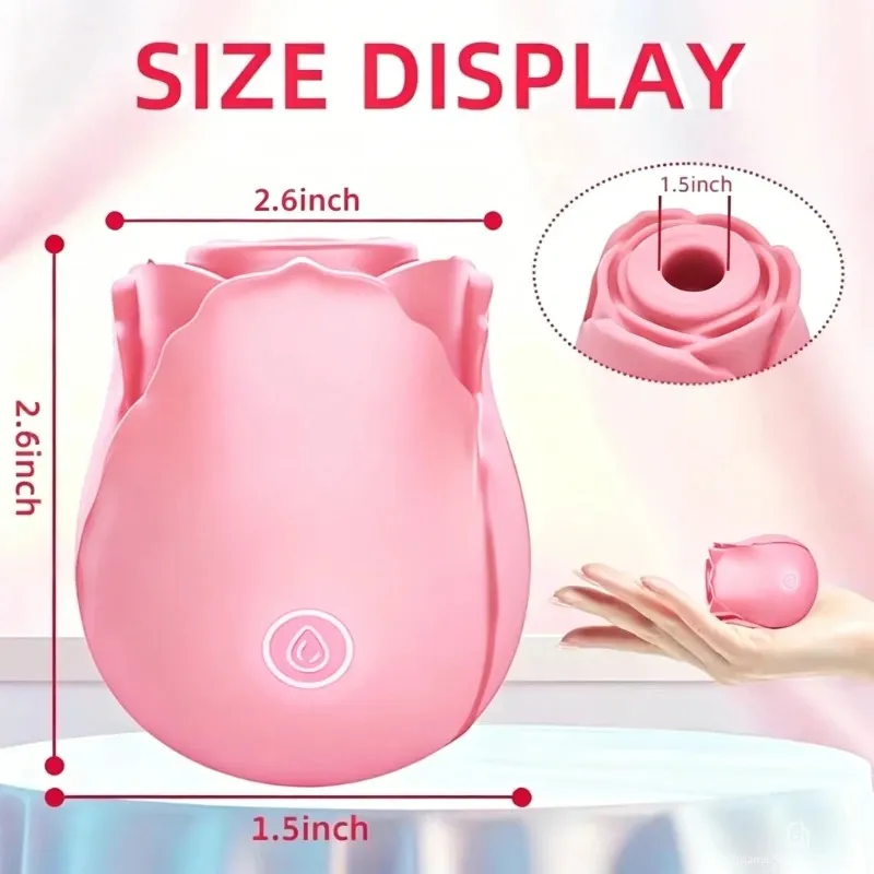 Women Vibrator Powerful Rose Sucking G-Spot Vagina Stimulator Suction Nipple Oral Massager Sex Toys for Couples