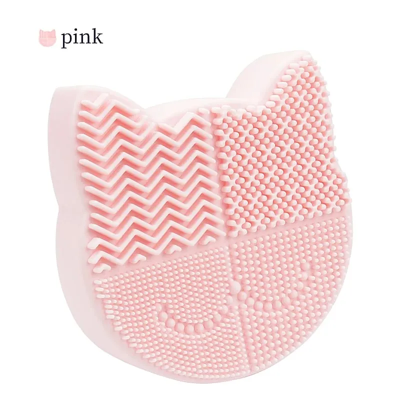 Silicone Makeup Brush Cleaning Storage Box Make Up Washing Board Cleaner Carpet Cosmetic Brushes Tools