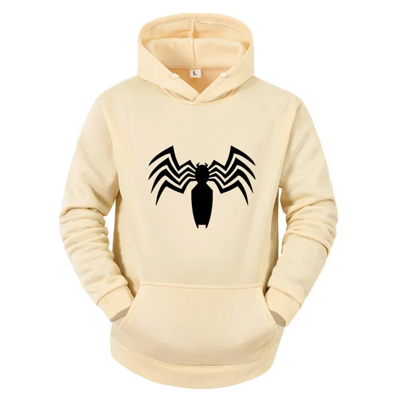 2026 outono e inverno novo moletom com capuz masculino rua moda aranha impressão esportiva feminina velo casual diversão hoodie masculino wear — image 10