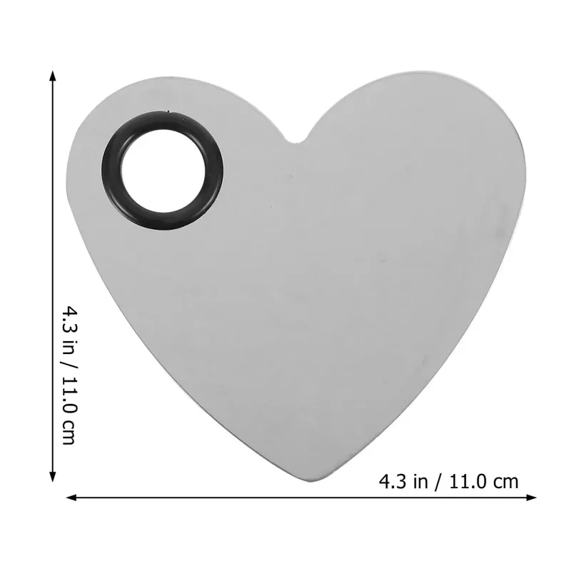 1Set Heart Shape Nail Art Tool Stainless Steel Makeup Plate Easy Clean DIY Manicure Color Mixing Palette — image 2