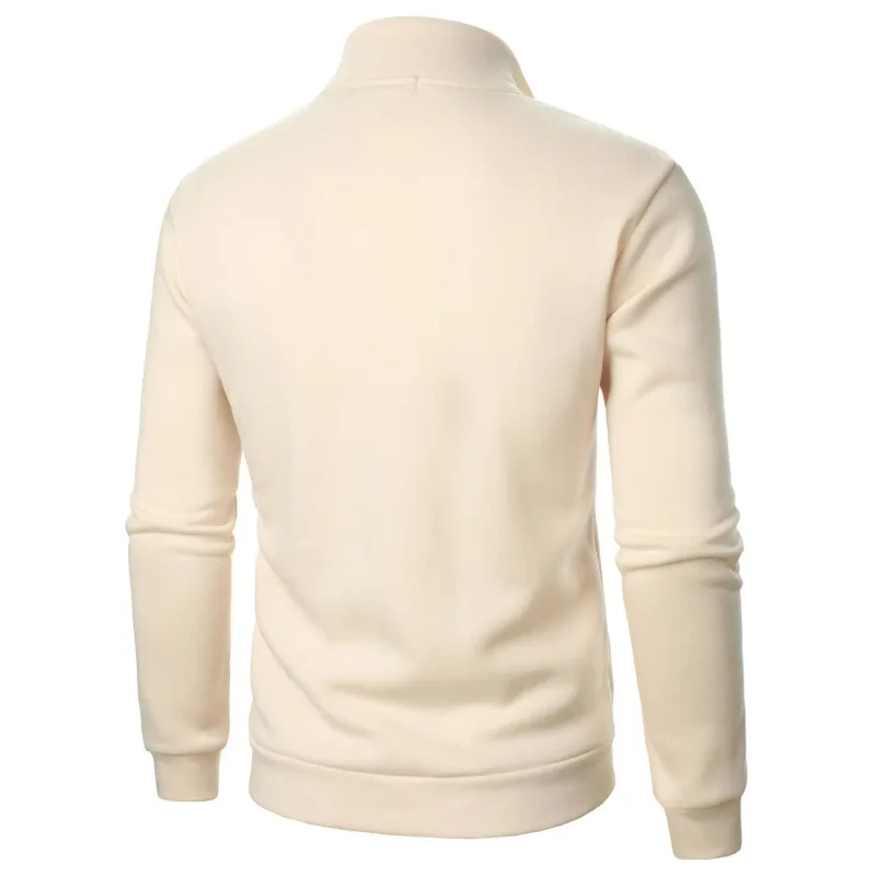 Men's Zip Turn Down Collar Sweatshirts Spring Male Solid Color Loose Pullover Coats BSD-ZW160 — image 18