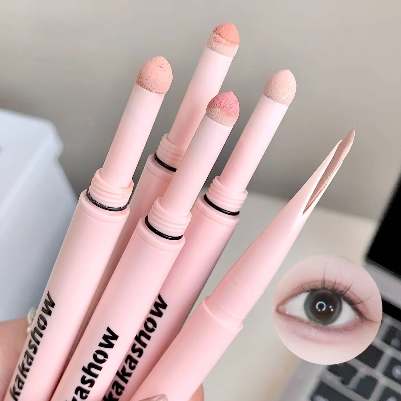 Half Moon Shaped Double Headed Sleeping Silkworm Silk Eyeliner Pen Diamond Glitter Matte Aegyosal Pen Brightening Cream Eye S — image 5