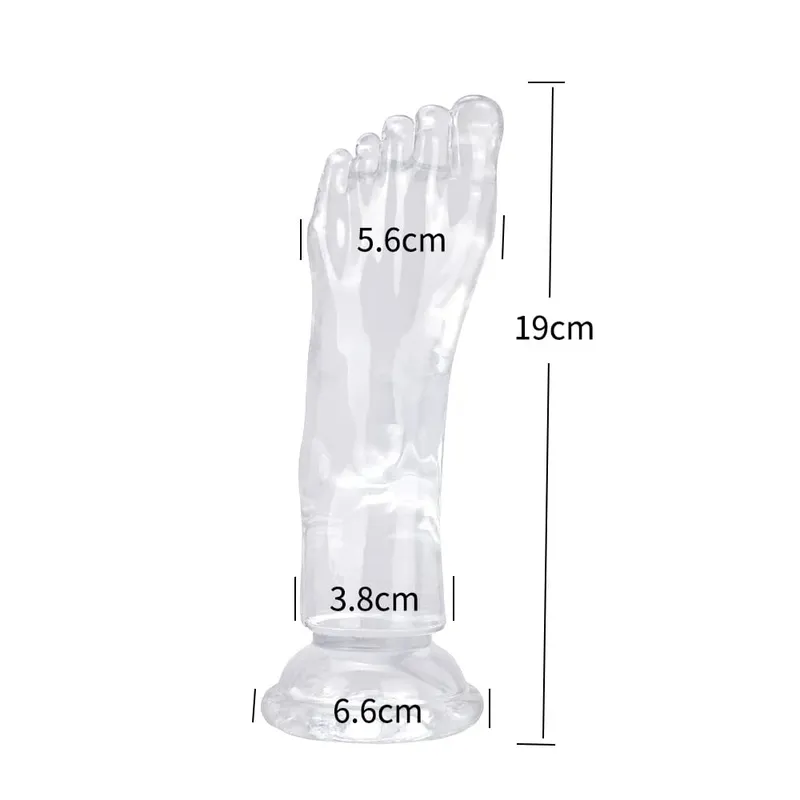 Big Feet Style Anal Plug Big Clear TPE ButtPlug Deep Masturbator Dildo Dilator Stimulator Anal Plug Adult Sex Toys For Women 18+