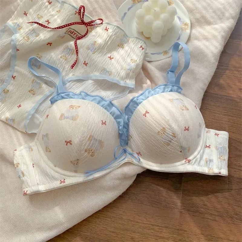 Japanese Style Push Up Bra & Panty Set for Women - Cute Lingerie to Enhance Small Bust — image 10