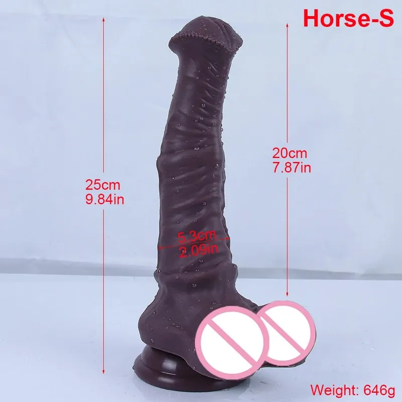 S/M/L Huge Dildo Realistic Animal Horse Penis High Simulation Sex Toys With Suction Cup Anal Plug for Adults Masturbation Orgasm — image 8