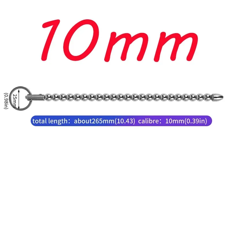 Metal Horse Eye Stick Penis Plug Urethra Bead Can Electro Shock Urethral Stimulator Sounding Masturbation Climax Sex Toy for Men