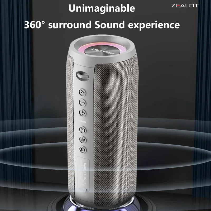 Altavoces inalámbricos S51 Pro de 40W, altavoz de graves portátil para exteriores, batería de 5200mAh, 24 horas de reproducción, estéreo fuerte. — image 8