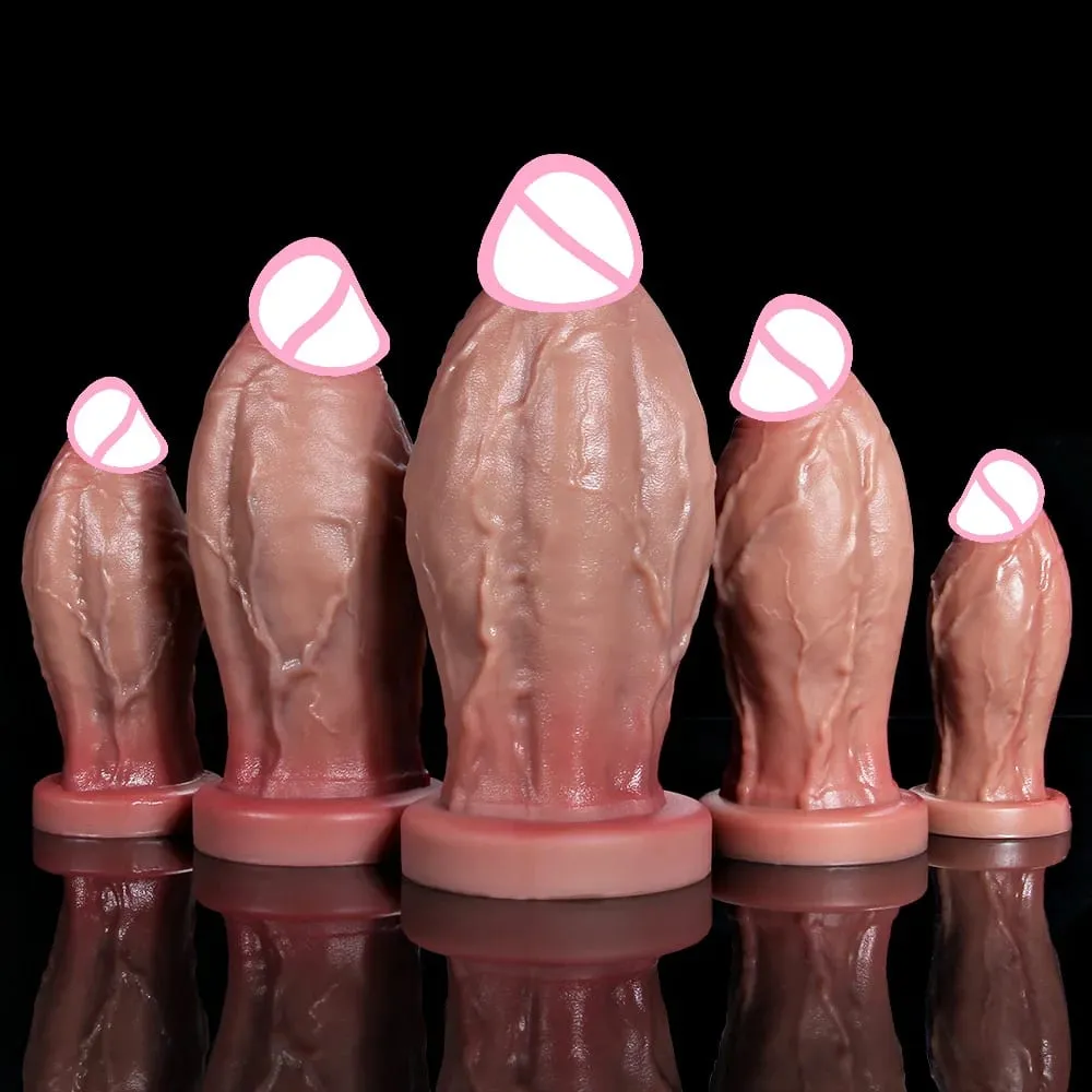 XXL Spuer Bigger Realistic Dildos Thick Silicone Anal Dildo Expander Thick Penis Adult Sex Toys Masturbation Butt Plug — image 1