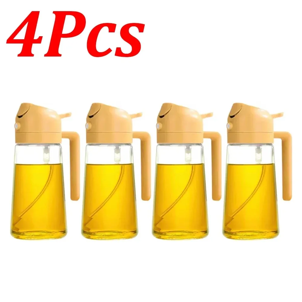 Pulvérisateur d'huile d'olive en plastique 500ml 2 en 1, 1 à 4 pièces, pulvérisateur d'huile de cuisson pour friteuse à Air de cuisine, cuisson de salade, grillades BBQ — image 20