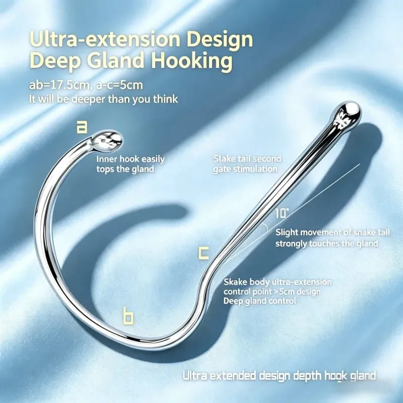Metal Anal Hook Malaking Butt Plug Snake Staff ng Paraon Prostate Massage Anus Masturbesyon Mga Pang-adultong Laruan para sa Mga Lalaki Gay AnalPlug — image 2