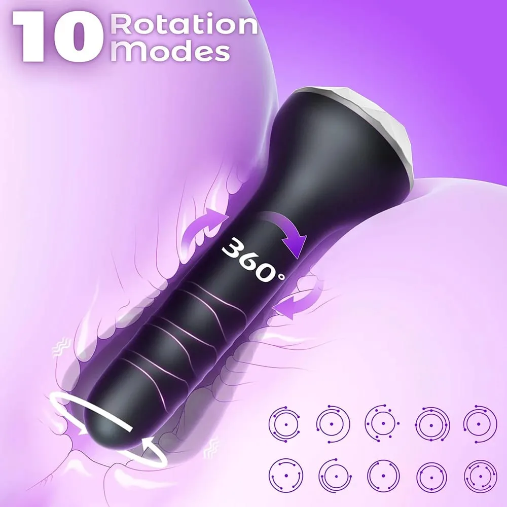 Vibrating Butt Plug Anal Toys Prostate Massager with 10 Vibrating Rotating Beginner-Friendly Anal Plug Sex Toys for Men Women — image 1