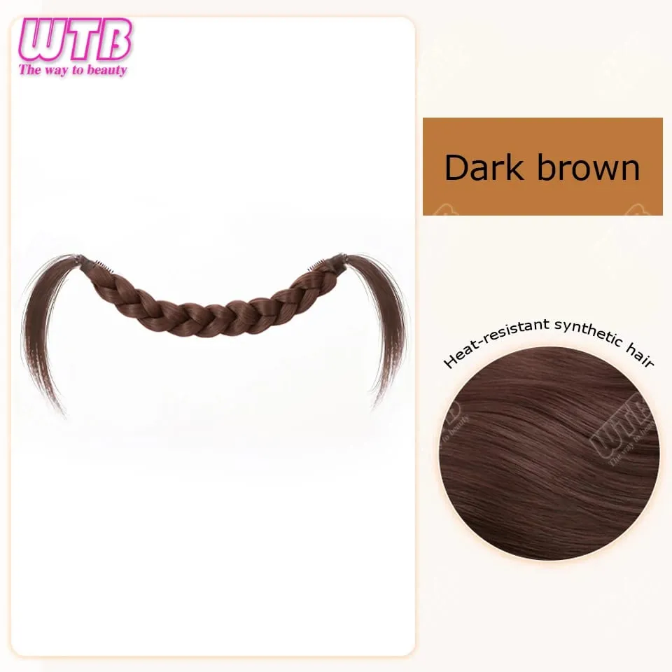 Synthetic Hair Accessories Wig Hair Accessories Cute Headdress Natural Fluffy Braided Modeling Dress up Fake Braids Wig — image 9
