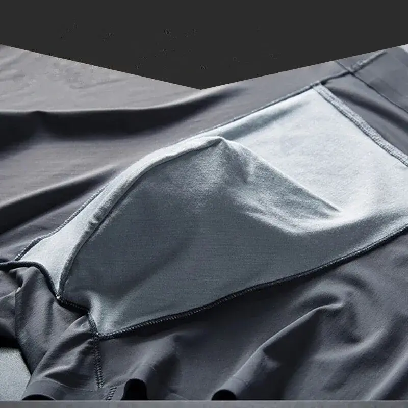 Celana Dalam Pria Warna Solid Pria Boxer Sutra Es Mulus Pakaian Dalam Seksi Ultratipis Celana Pendek Bagasi Keren Musim Panas — image 14