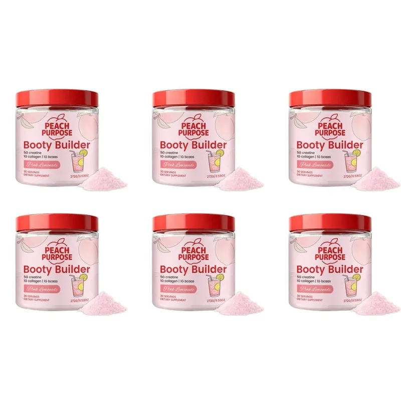 Peach Purpose Collagen Powder Skin Elasticity & Workout Recovery Support for Active Fitness and Strength Routines 30 Servings