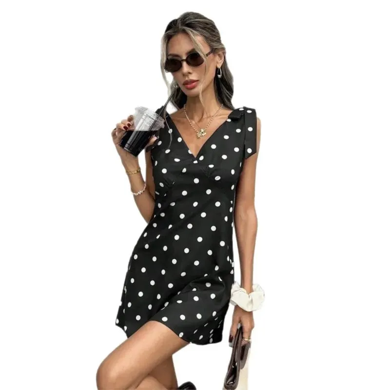 2026 Women's New Summer Dress Elegant Sexy Slimming Wave Point Beach Resort Fashion Comfortable Party Style Dress Short Skirt — image 6