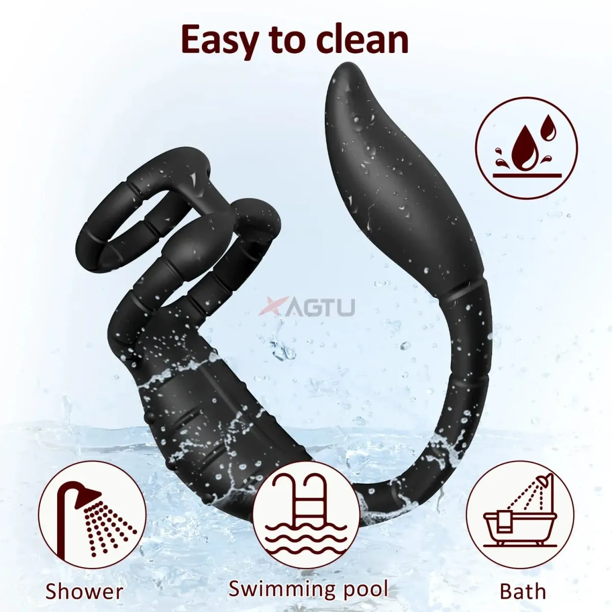 APP Control Vibrating Butt Plug Cock Ring Prostate Massager for Men for Gay Anal Vibrator Penis Ring Adult Sex Toy for Men — image 6