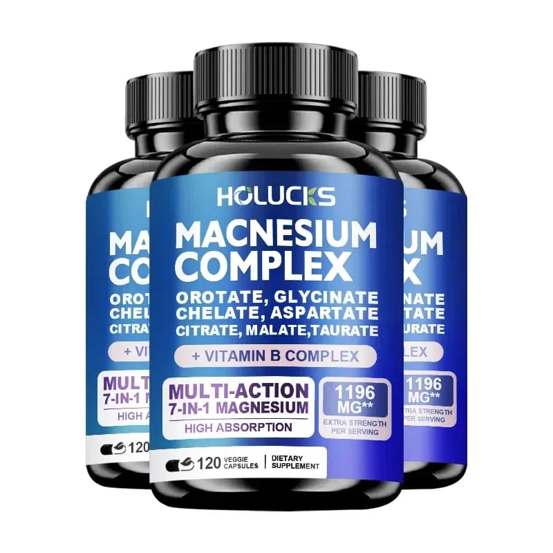 Suplemen Magnesium Kompleks 1000mg dengan Vitamin C E B1 B2 B6 B12 Chelated Magnesium Glycinate Malate Taurate & Sitrat — image 8