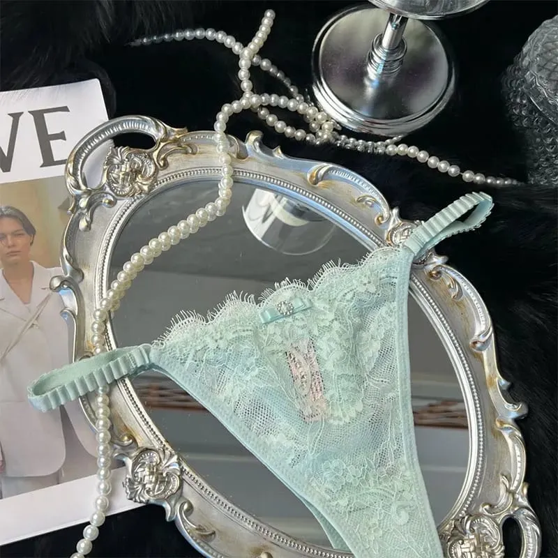 Roupa interior feminina de renda mini calcinha fantasia elegante cuecas sexy transparente lingerie feminina roupa íntima cintura baixa g-string — image 4