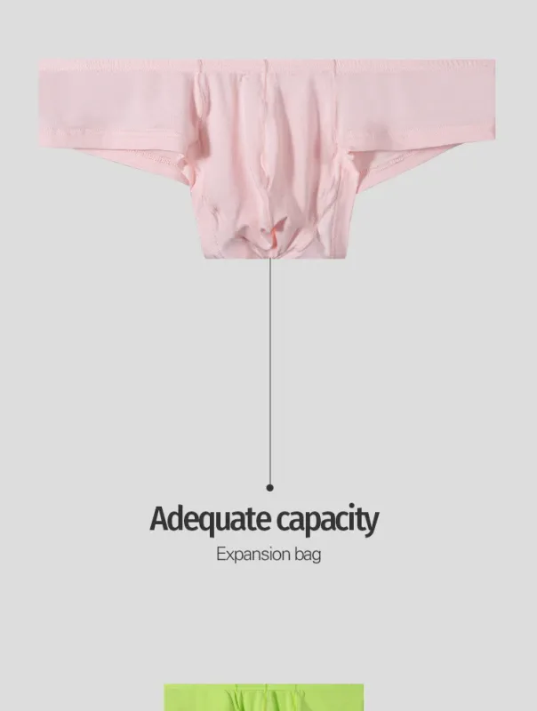 2PCS Low Rise Comfort Men Cotton Briefs Pink Soft Fabric Malapad na Waistband 3D Support Pouch Moisture Friendly Mens Underwear — image 11