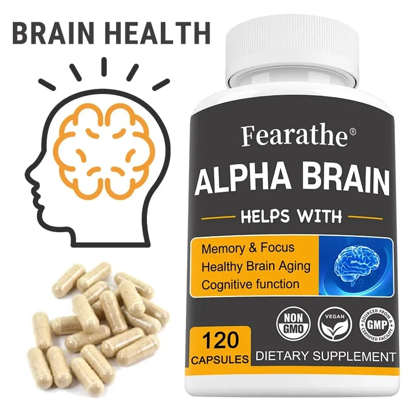 Alpha Brain Nootropics Integratore cerebrale per uomini e donne - Memoria, chiarezza mentale e cognizione con capsule Focus di vitamina B6 — image 2