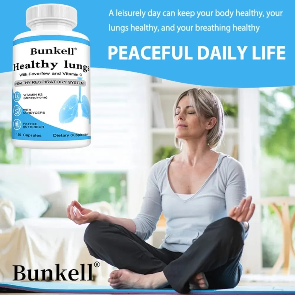 Lung Health Capsules with Vitamin C Balance Respiratory System and Skin Support Superior Respiratory Defense Bronchial Health