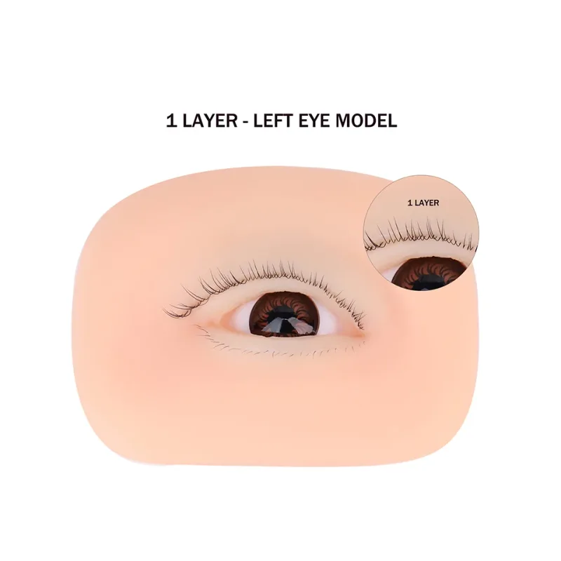 3 Layers Lashes Reusable Mannequin Eyes Eyelash Extension Eyes Model Doll Face Head Training Simulated Silicone Eye Makeup Tools — image 9