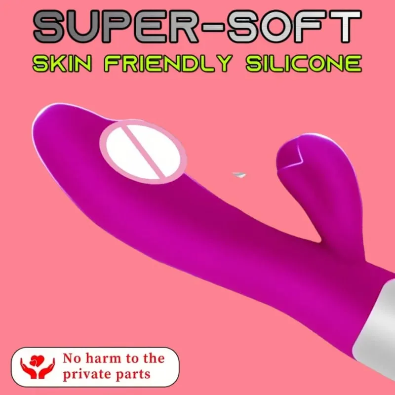 Silicone G-Spot Rabbit Vibrator Dual Vibration Clitoral Massager 10 Speeds Rechargeable Waterproof Pleasure Sex Toy for Women — image 4