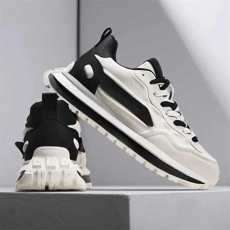 Men Sneakers Platform Casual Shoes New Lace Up Running Shoes Outdoor Non-Slip Footwear Fashion Height Increasing Men Shoes — image 4