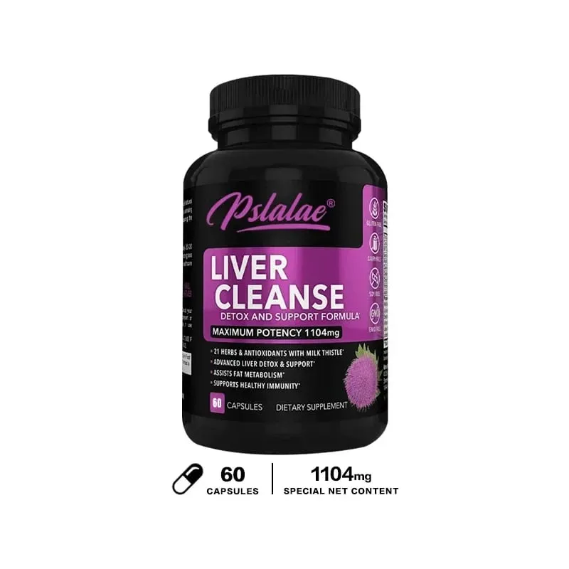 Liver Cleanse Detoxification Support Supplement - Complete Health Capsules with Artichoke Berberine Turmeric Herbs — image 8