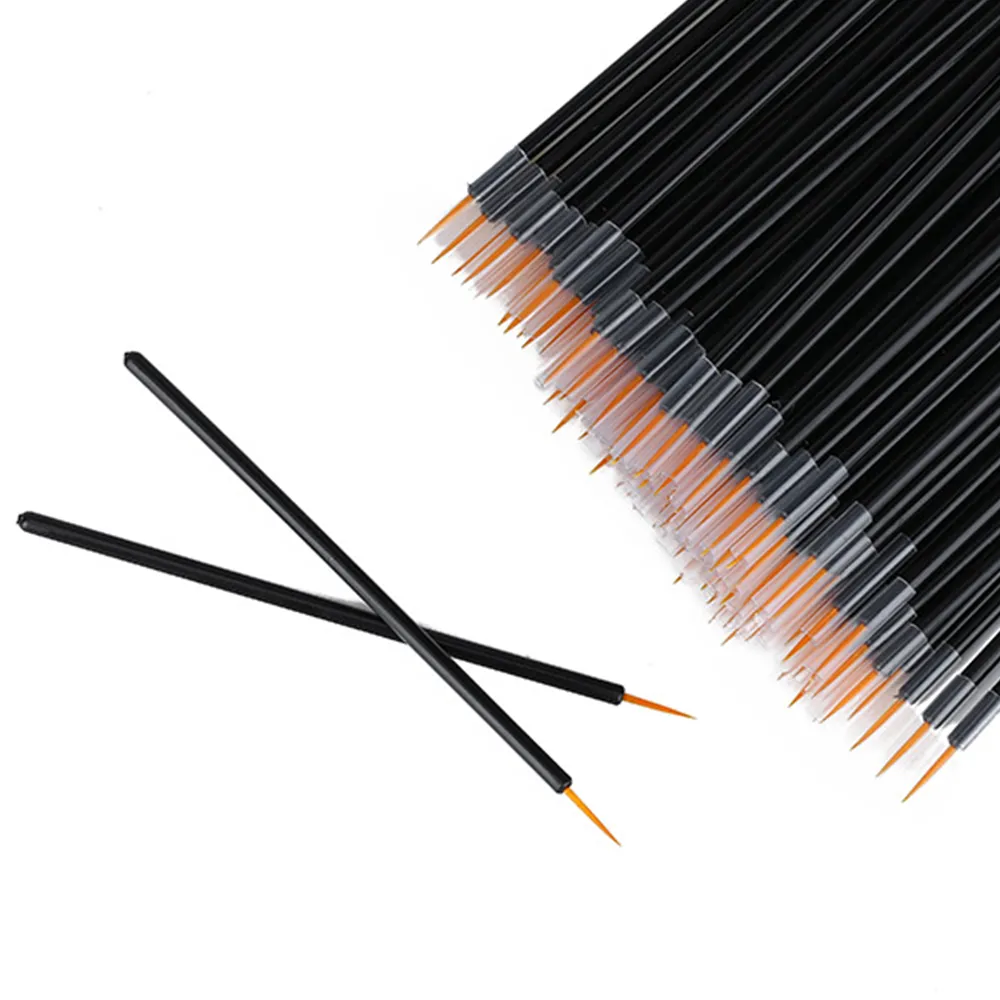 50/100pcs Eyeliner Brushes Eyelash Eyeshadow Applicator Lip Brush For Nail Art Painting Pen Tool Eye Lash Wands Accessories — image 4