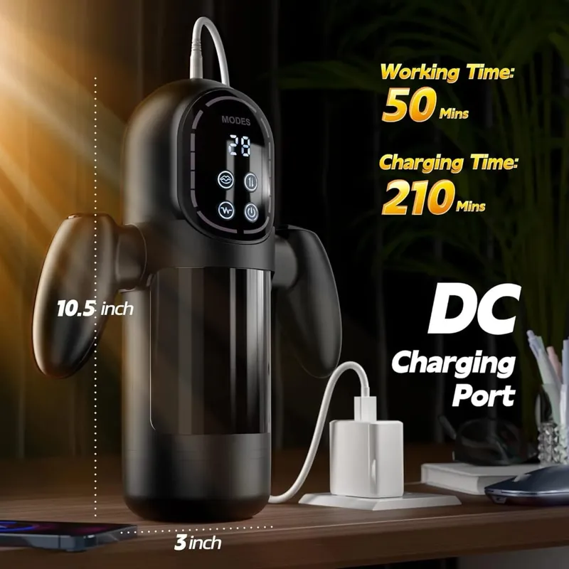 Vibrating Male Porn Dick Masturbator Sex Toys for Men Hands-Free Blowjob Machine Masturbators for Penis Training & Men Pleasure