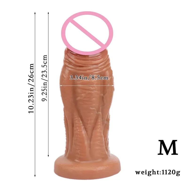 Super Big Skin Dildo Penis Prostate Massager Strap-on Silicone Realistic Anal Plug Masturbator Sexy Adult Huge Dildos Sex Toys — image 6