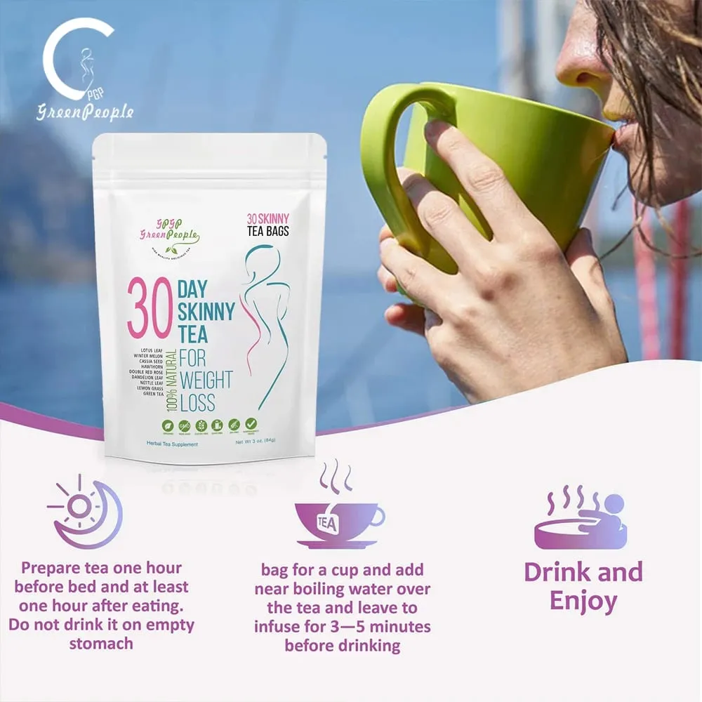 Integratore naturale per la perdita di peso disintossicante magro a base di erbe da 40 giorni, senza caffeina, vitamine e integratori per alimenti salutari non OGM — image 6